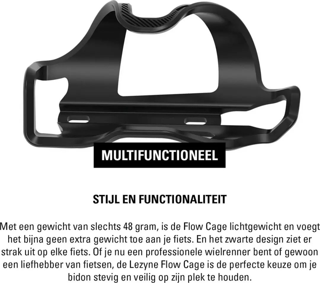 Lezyne Flow Cage SL rechts - Zwart - afbeelding 3 van 5