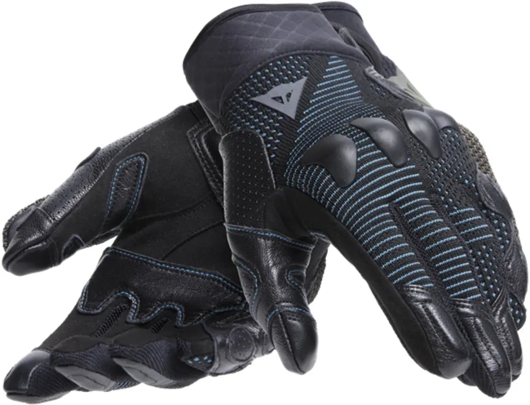 Dainese Unruly Dames Ergo-Tek Zwart Oceaanblauw Handschoenen