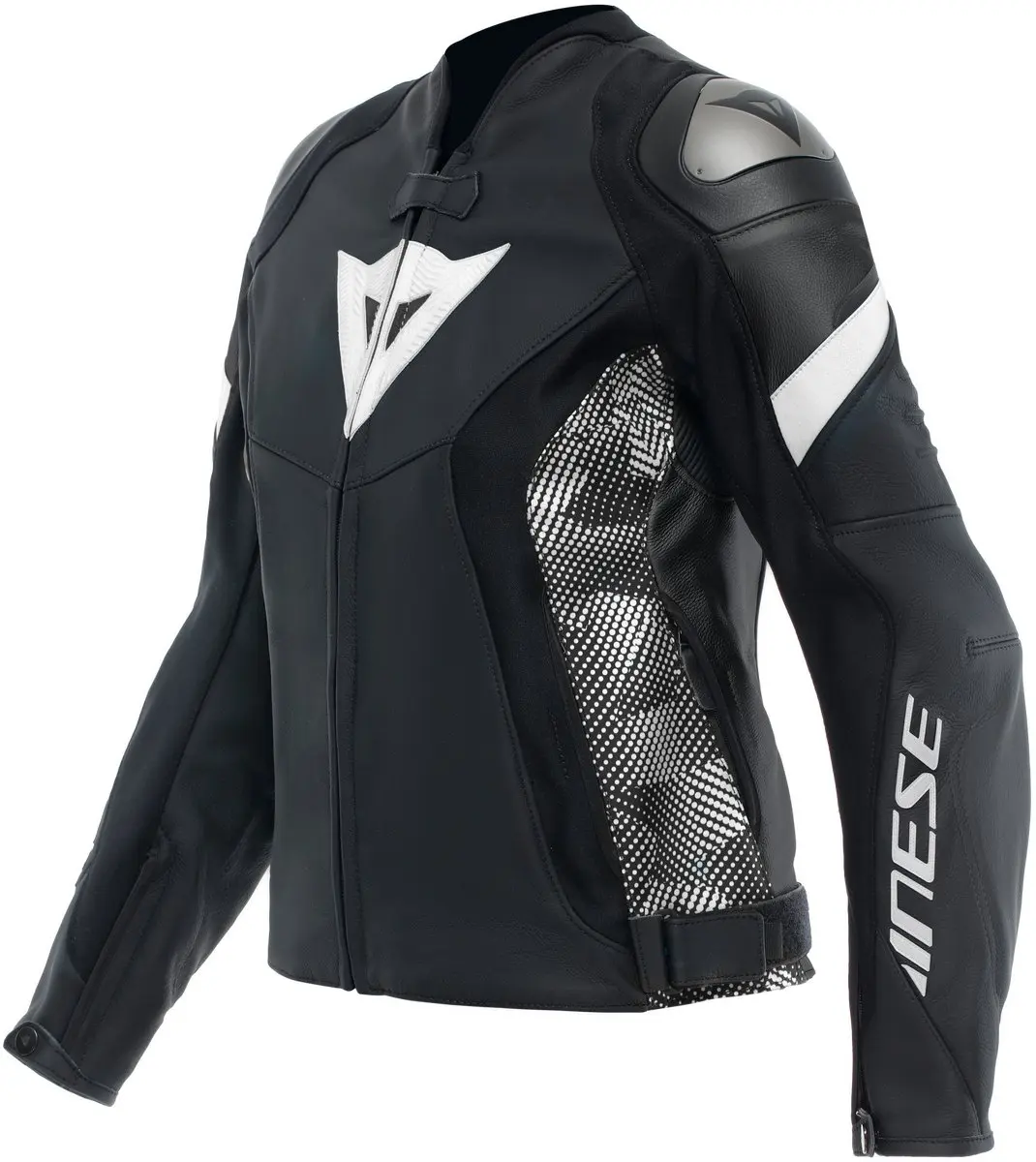 Dainese Avro WMN Leren 5 Jas Zwart Zwart Wit