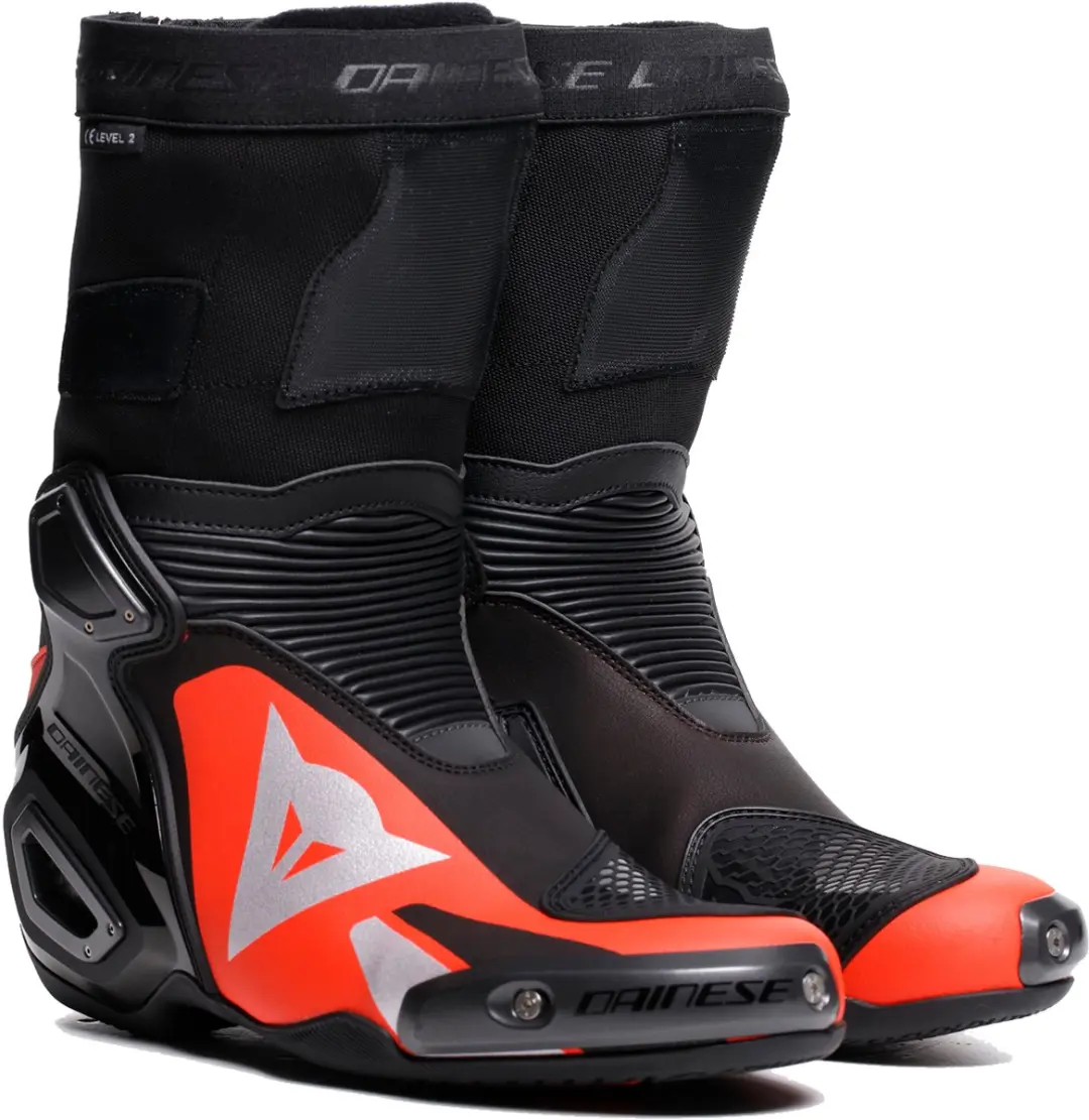 Dainese Axial 2 Laarzen Zwart Rood Fluo