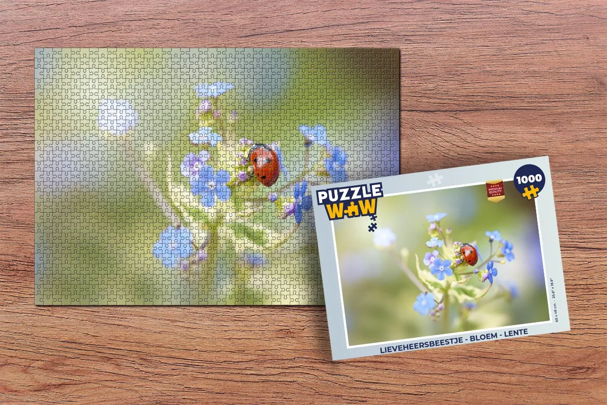 PuzzleWow Lieveheersbeestje Legpuzzel 1000 Stuks - Multicolor