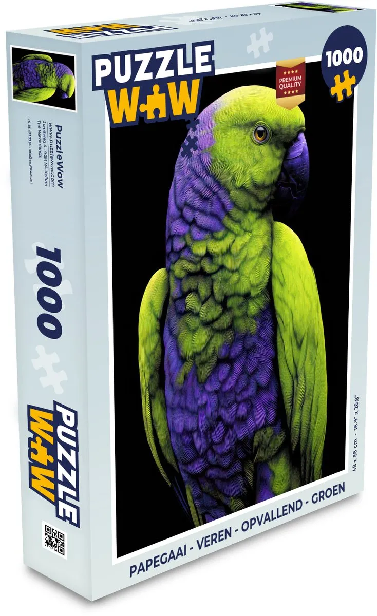 PuzzleWow Papegaai Legpuzzel 1000 Stuks