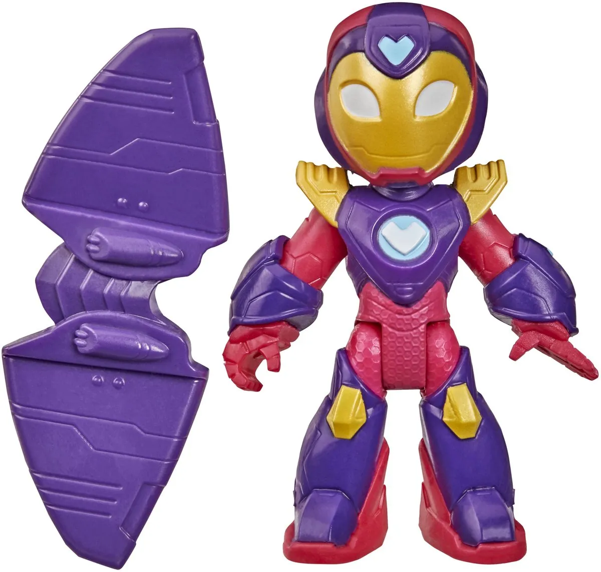 Marvel Iron Man and His Awesome Friends Ironheart Actiefiguur - Paars/Goud/Rood