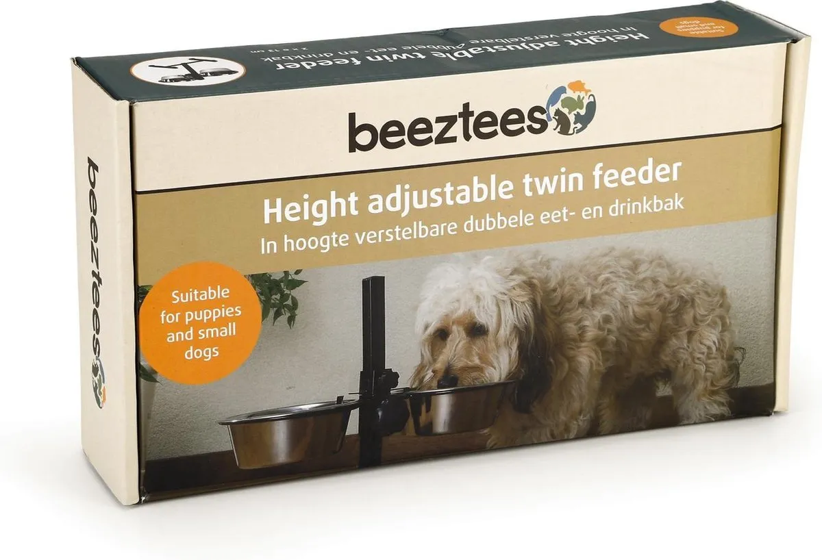 Beeztees Standaard Hondenvoer- en Drinkbak 13cm - Zwart