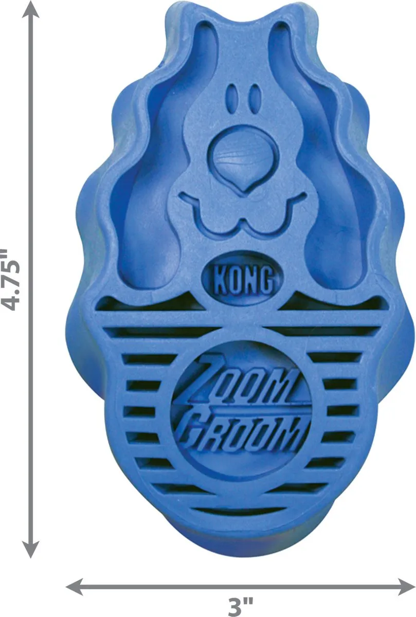 KONG Zoom Groom Hond - Blauw