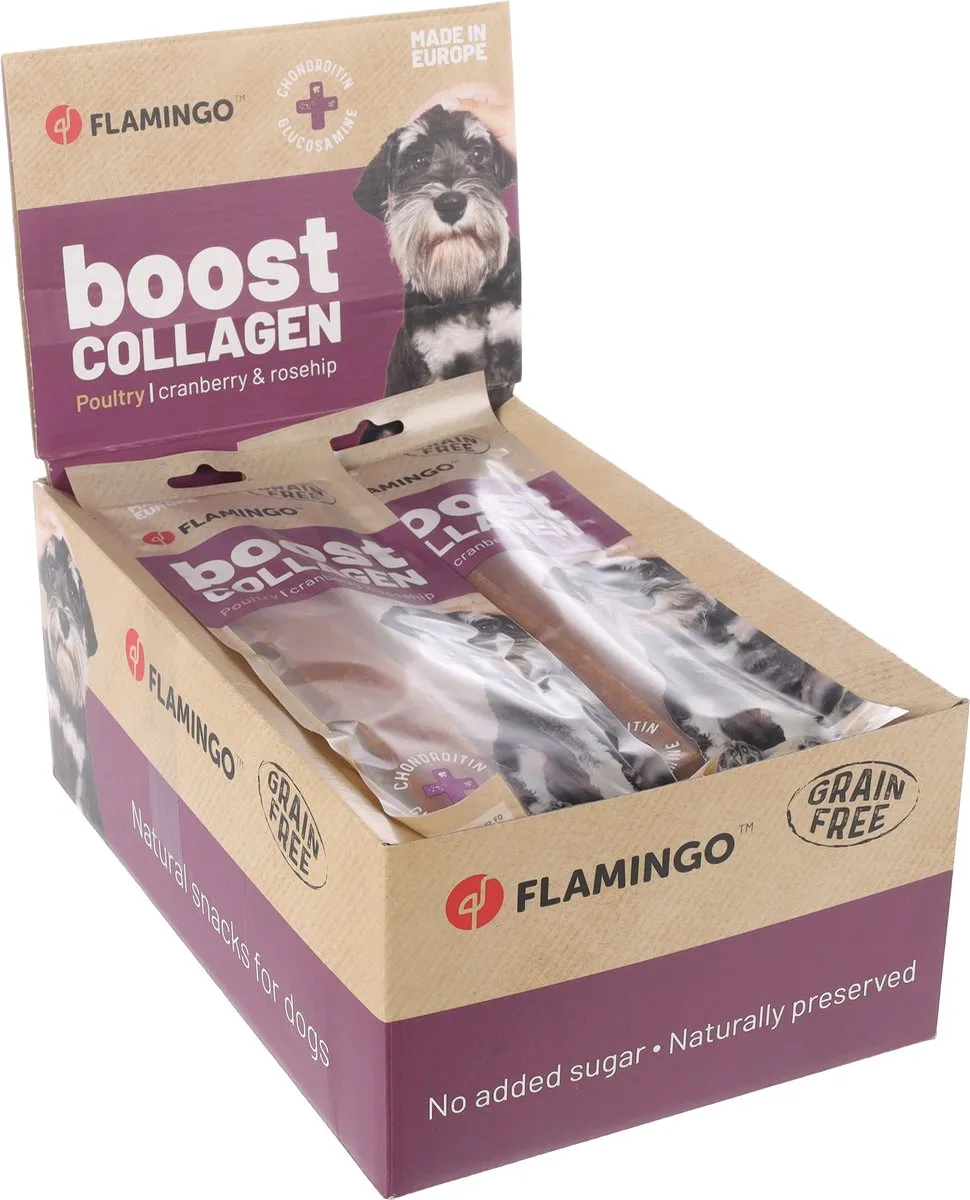 Flamingo Boost Strips Kip & Collageen 60g