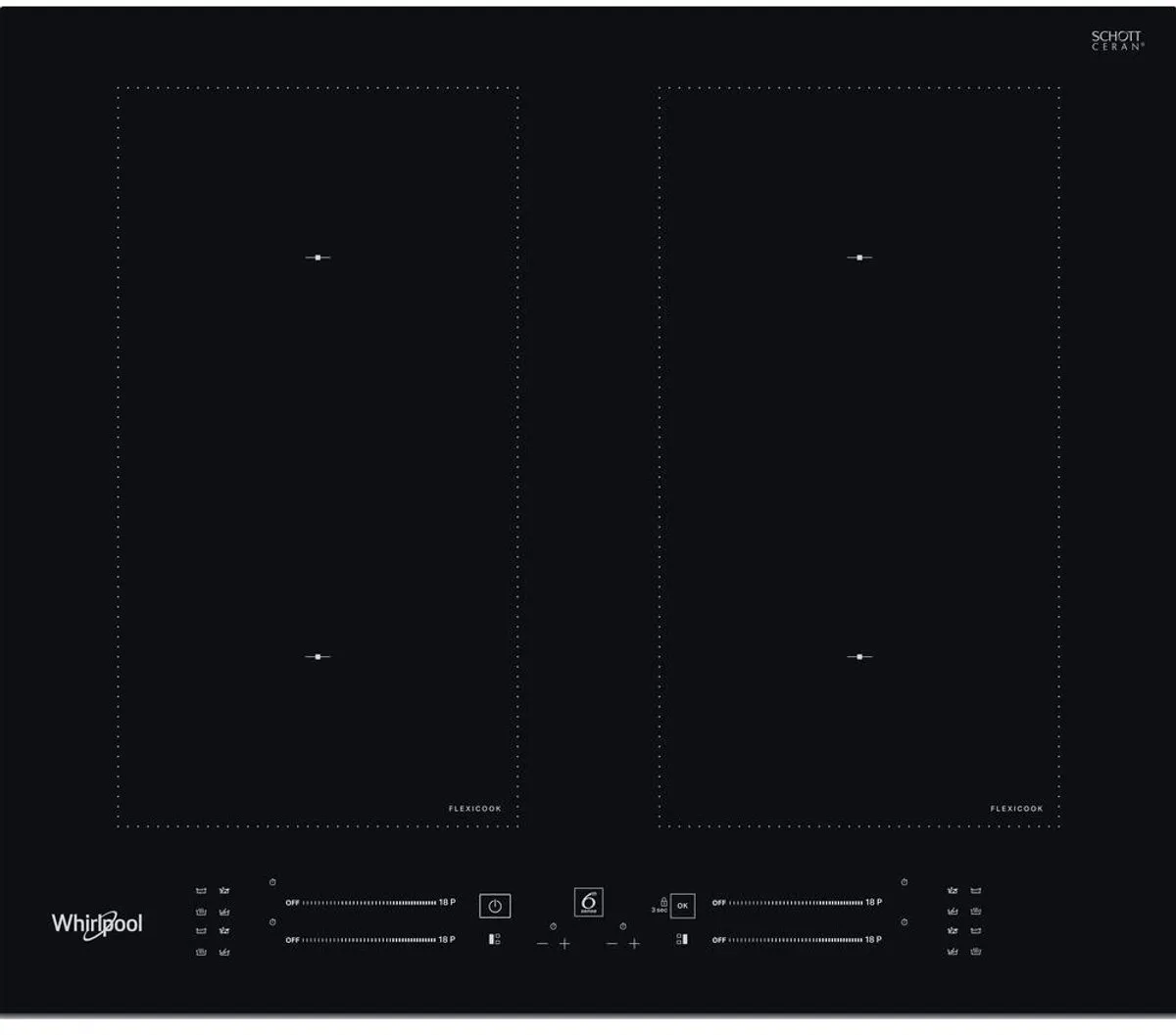 Whirlpool WL S3160 BF Inductiekookplaat 4 Zones - Zwart - afbeelding 6 van 6