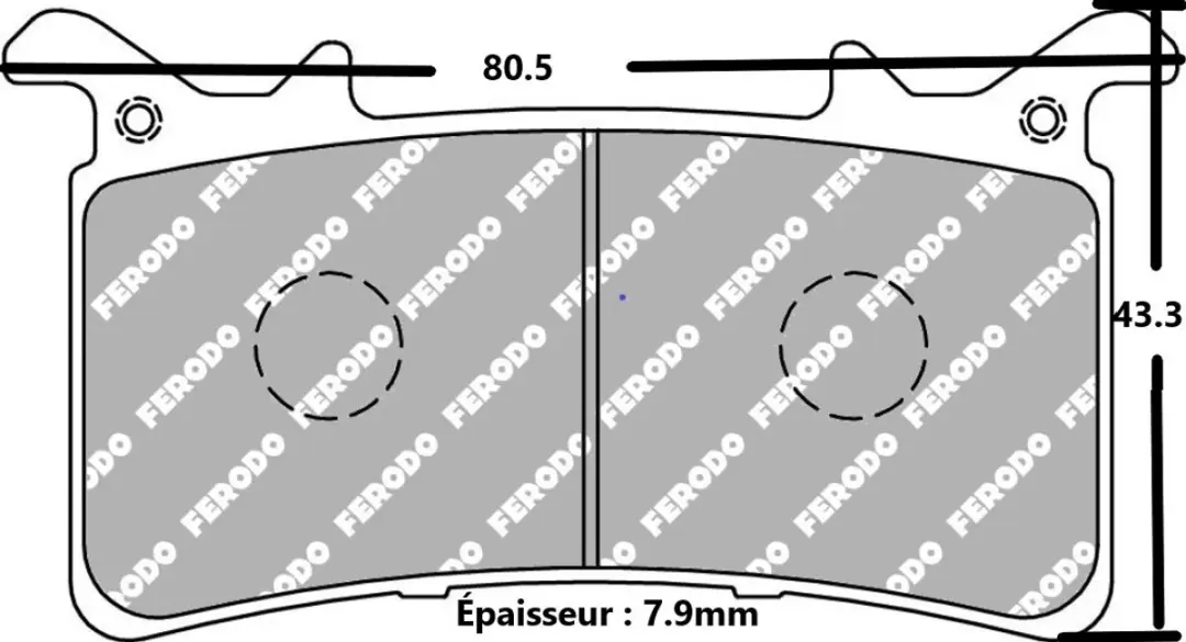 Plaquette de frein Ferodo pour Moto 123 1000 27355 2020 à 2023 AVG / AVD Neuf