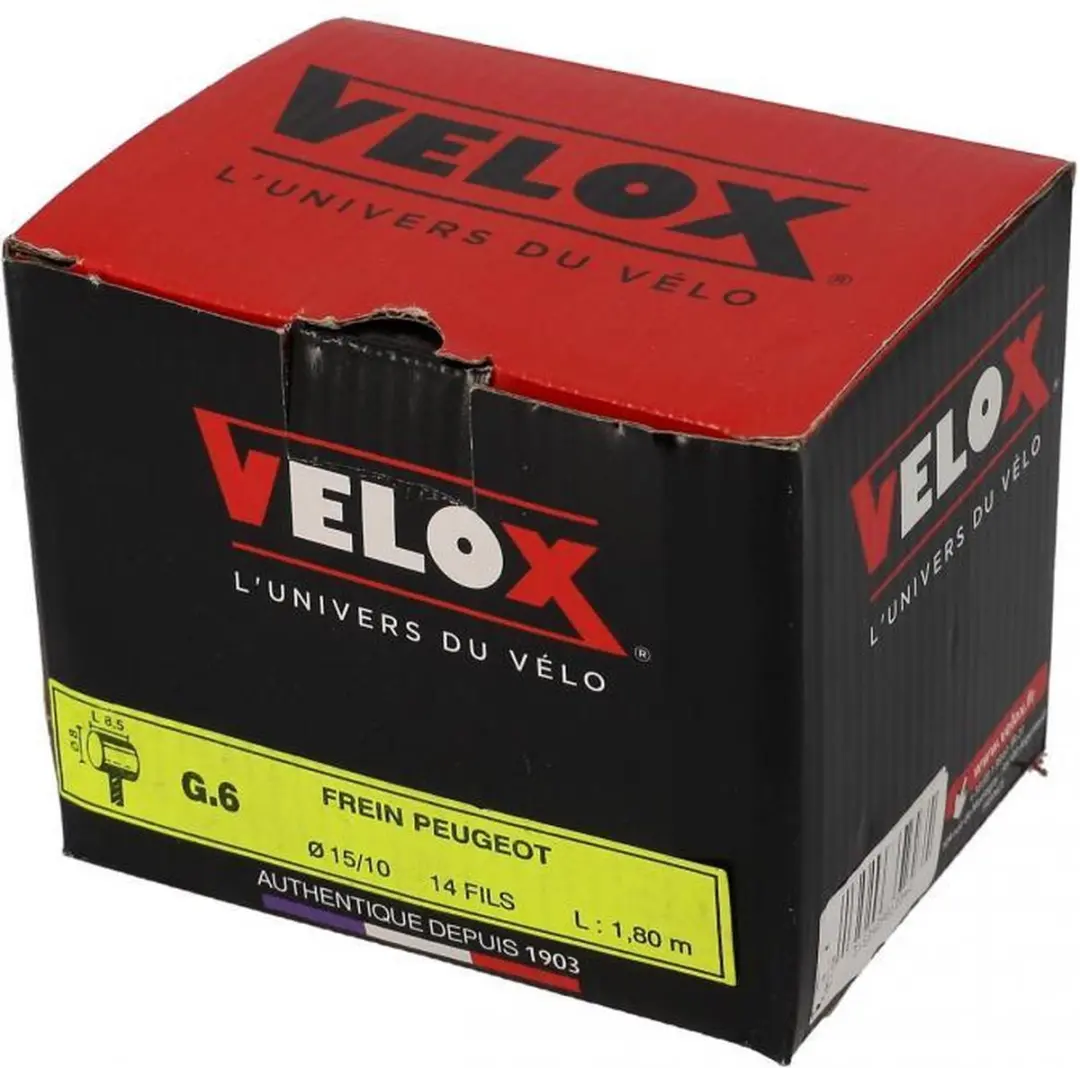 Boite de 25 câble de frein VELOX pour mobylette Peugeot 103 Ø1.5x1.80m Tete 8x