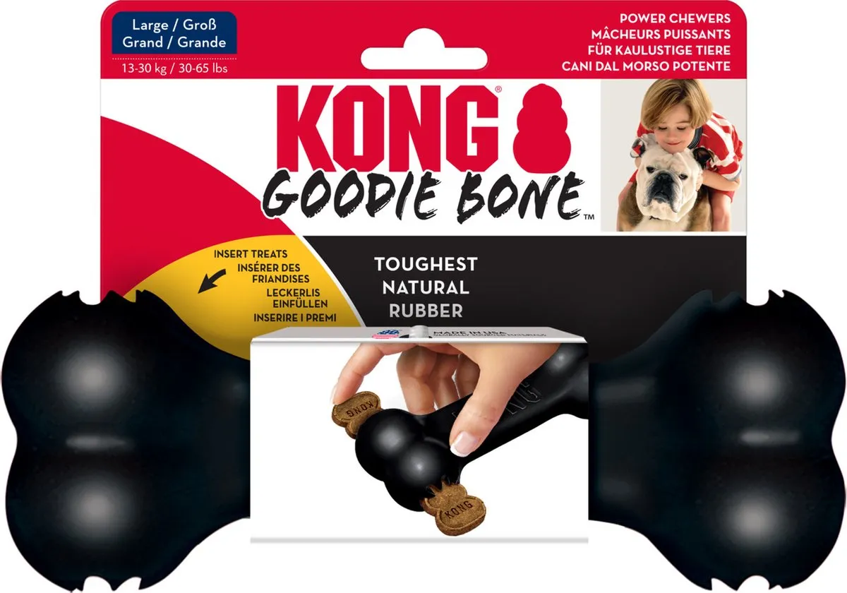 KONG Extreme Goodie Bone - Large - 22cm - Zwart