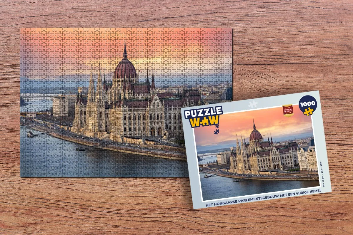 PuzzleWow Hongaarse Parlementsgebouw Legpuzzel 1000 Stuks - Multicolor