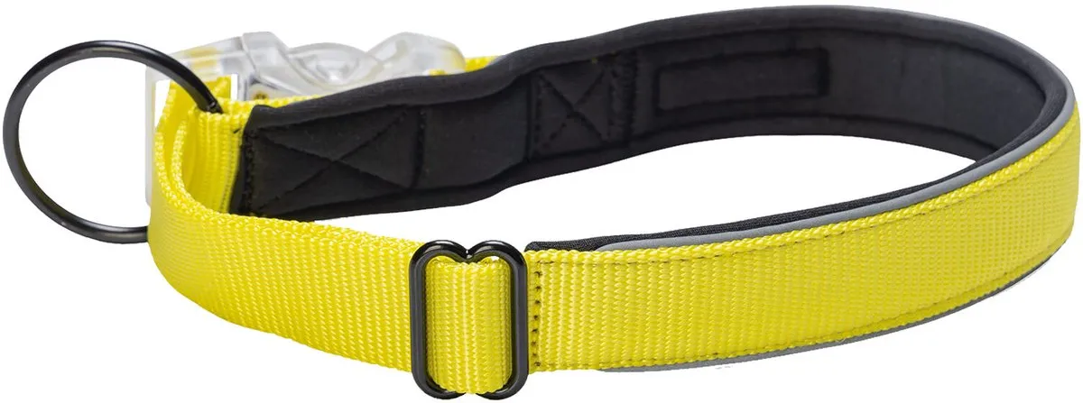 Beeztees Parinca Halsband Safety Gear - M - Geel