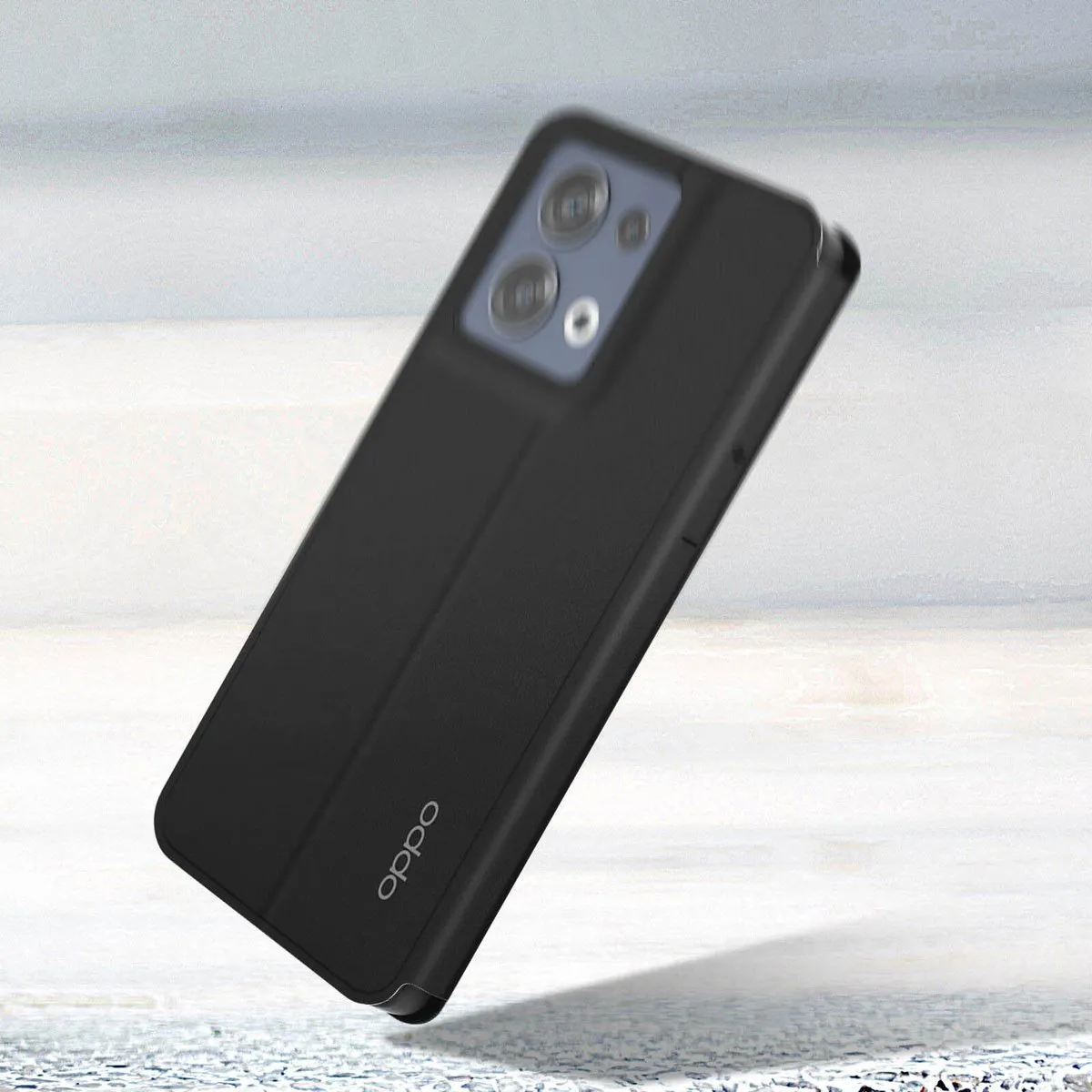 OPPO Reno 8 Hoesje met Kaarthouder - 4 Stuks - Zwart