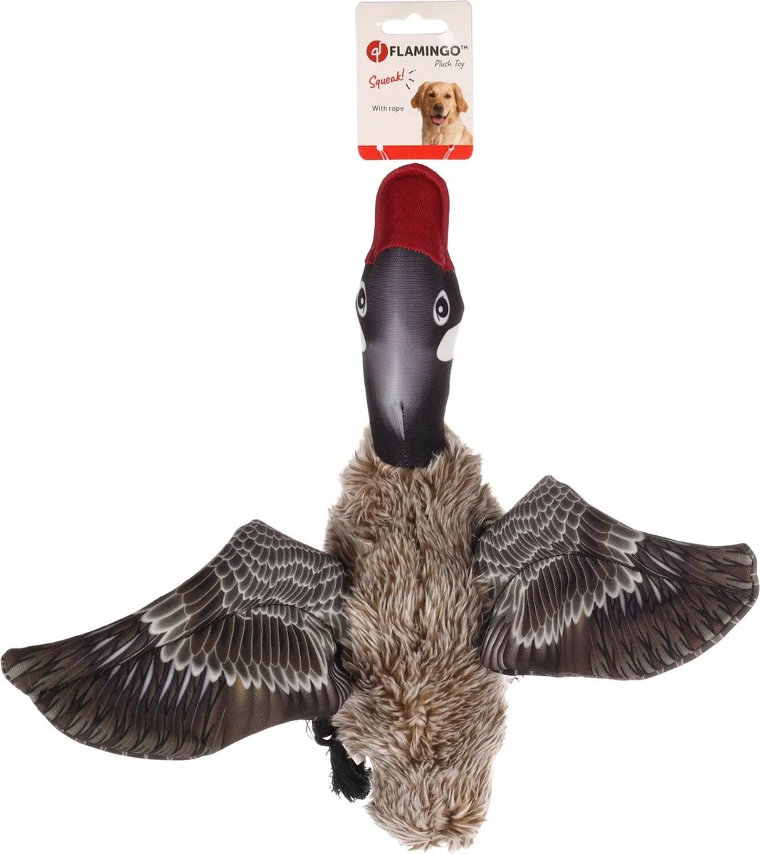 Flamingo Wingy Hs Wingy Wilde Gans Speelgoed Honden - Meerkleurig - afbeelding 3 van 3