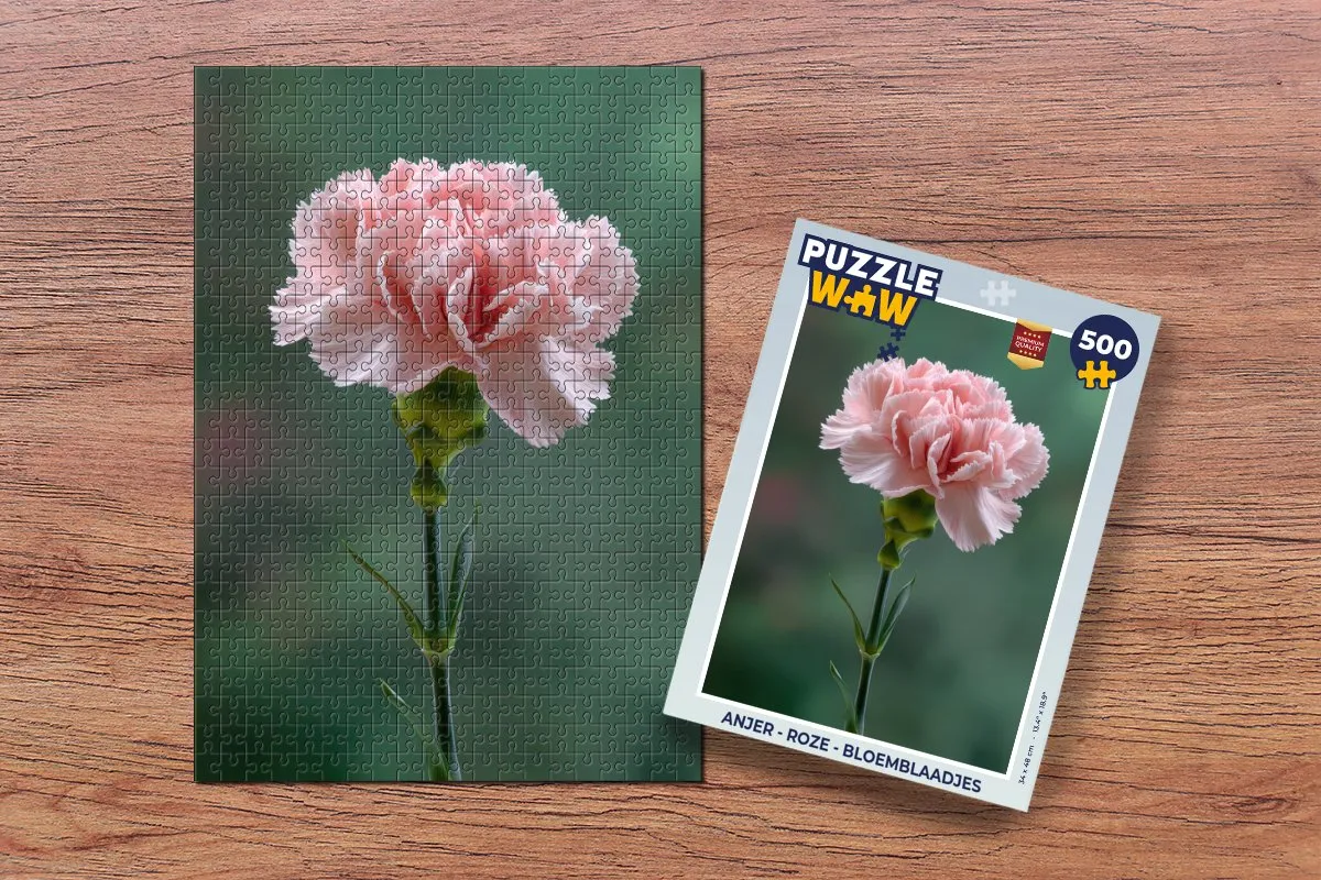 PuzzleWow Anjer Roze Legpuzzel 500 Stuks - MPN 8721414231751