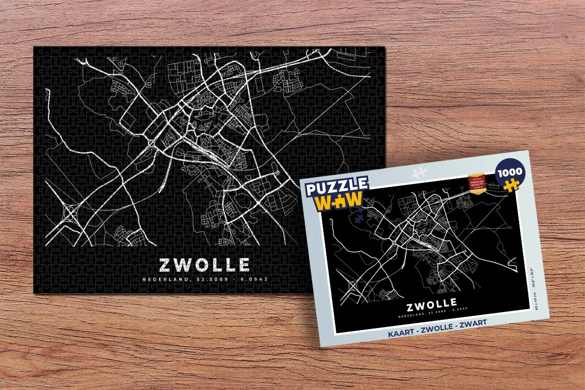 PuzzleWow Zwolle Legpuzzel 1000 Stuks - Multicolor