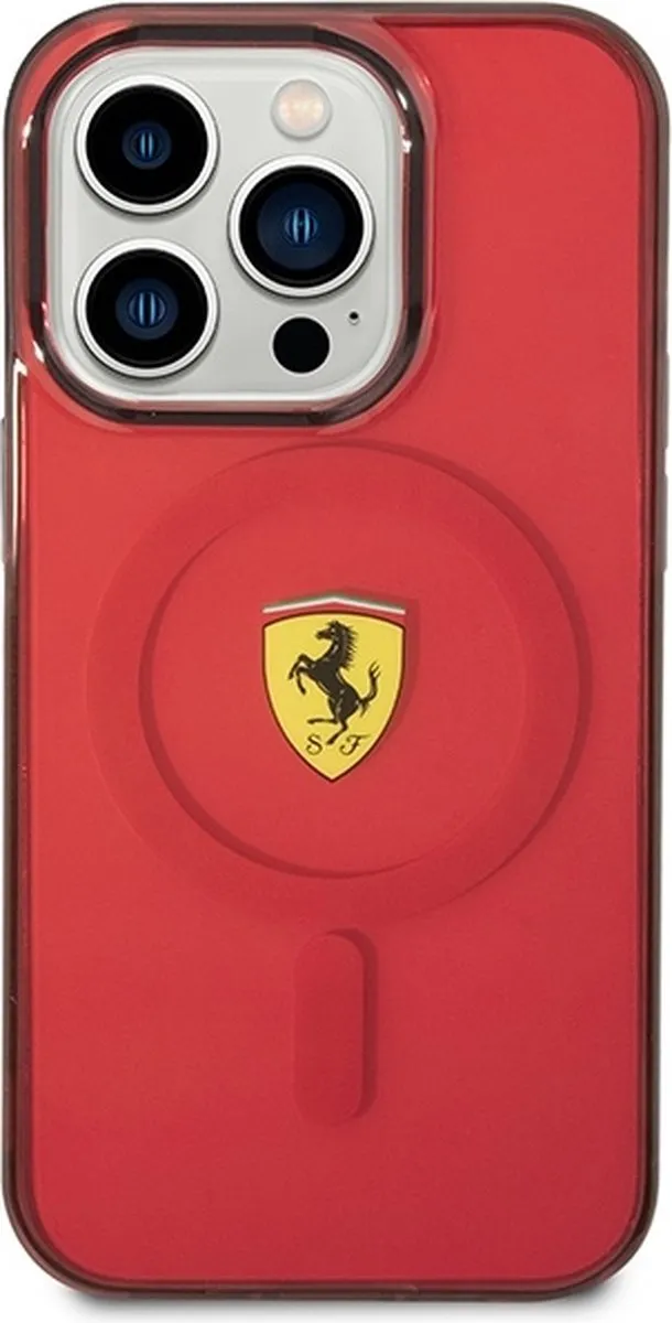 Ferrari Translucent Back Case - iPhone 14 Pro Max Rood - MagSafe - afbeelding 6 van 6