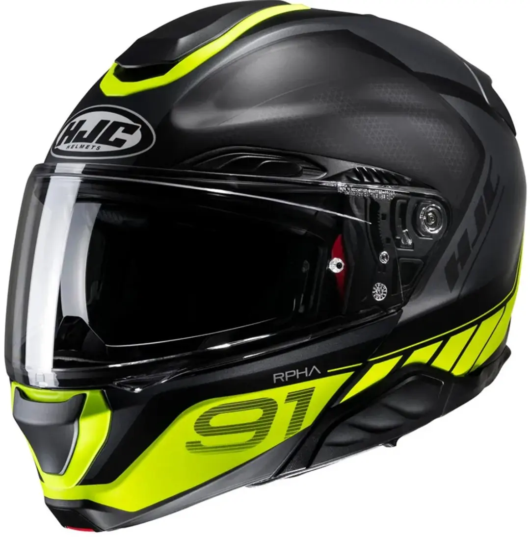 HJC RPHA 91 Rafino Zwart Geel Mc3Hsf Systeemhelm