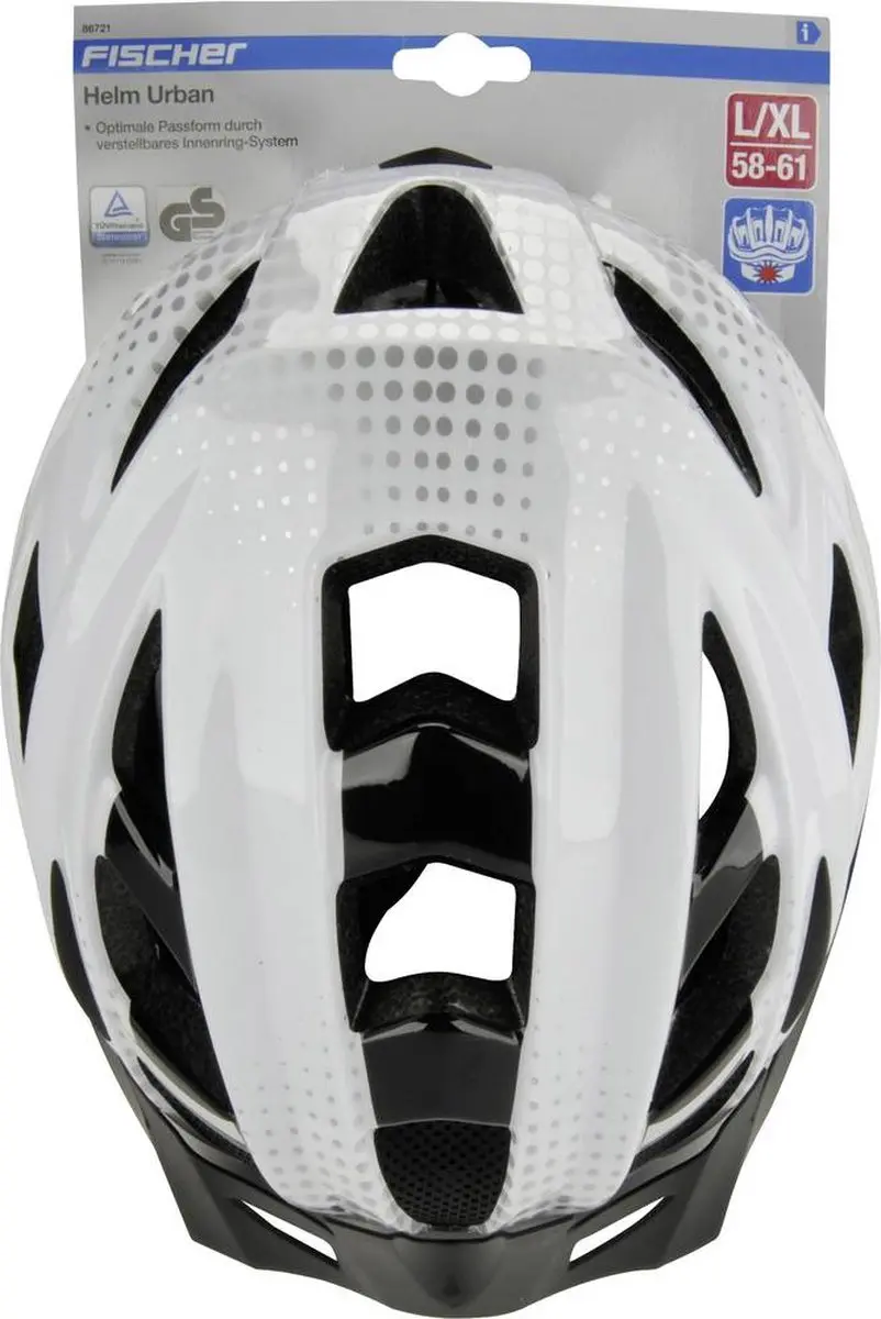 Fischer Urban Lano MTB fietshelm - Wit/Zwart M - afbeelding 2 van 6