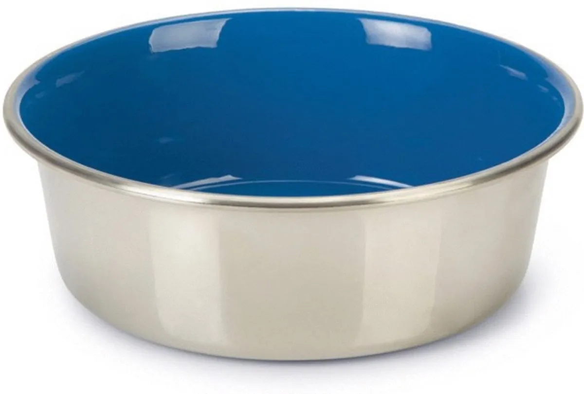 Beeztees Eetbak RVS Talents Hond - Ø16x5cm - Blauw - afbeelding 2 van 2