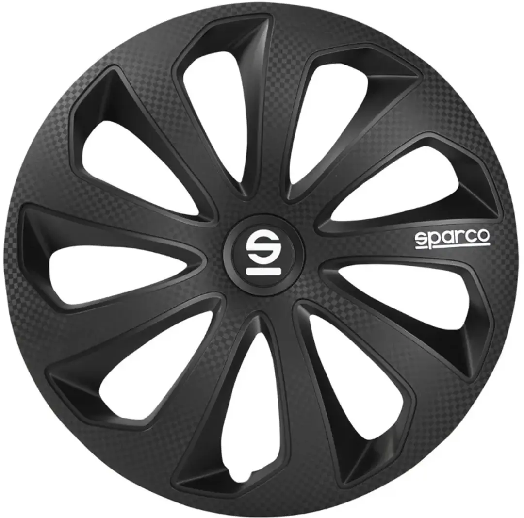Wieldoppen set Sparco Sicilia 14-Inch zwart carbon-look