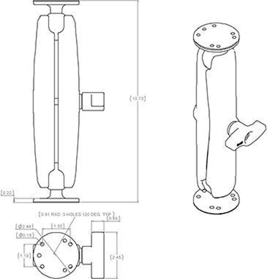 RAM Mounts RAM-101U-D Klemhouder - afbeelding 3 van 6