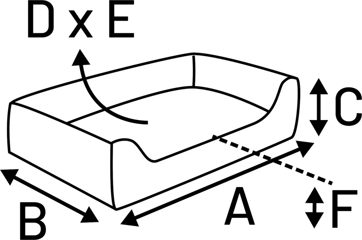 Mand Alisha Rechthoekig Grijs 65x45x20cm