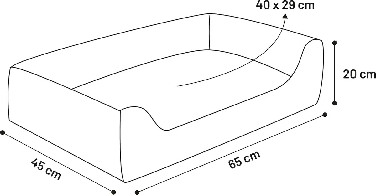 Mand Alisha Rechthoekig Grijs 65x45x20cm