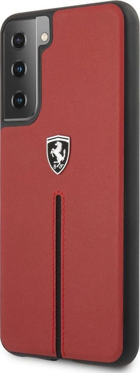 Ferrari Samsung Galaxy S21+ Backcase - Rood Leer - afbeelding 6 van 6