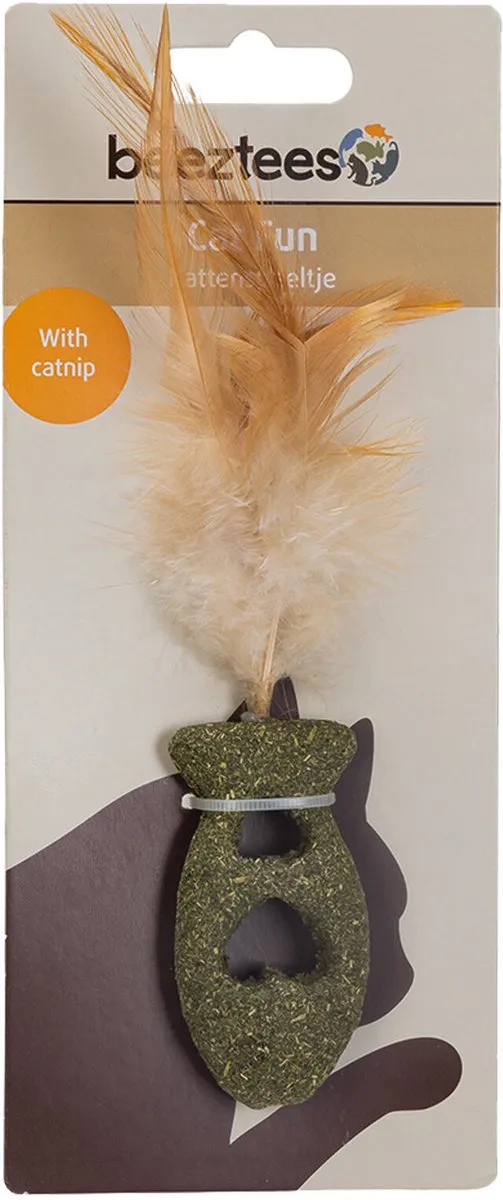 Beeztees Catnip Vis met Veren - Bruin