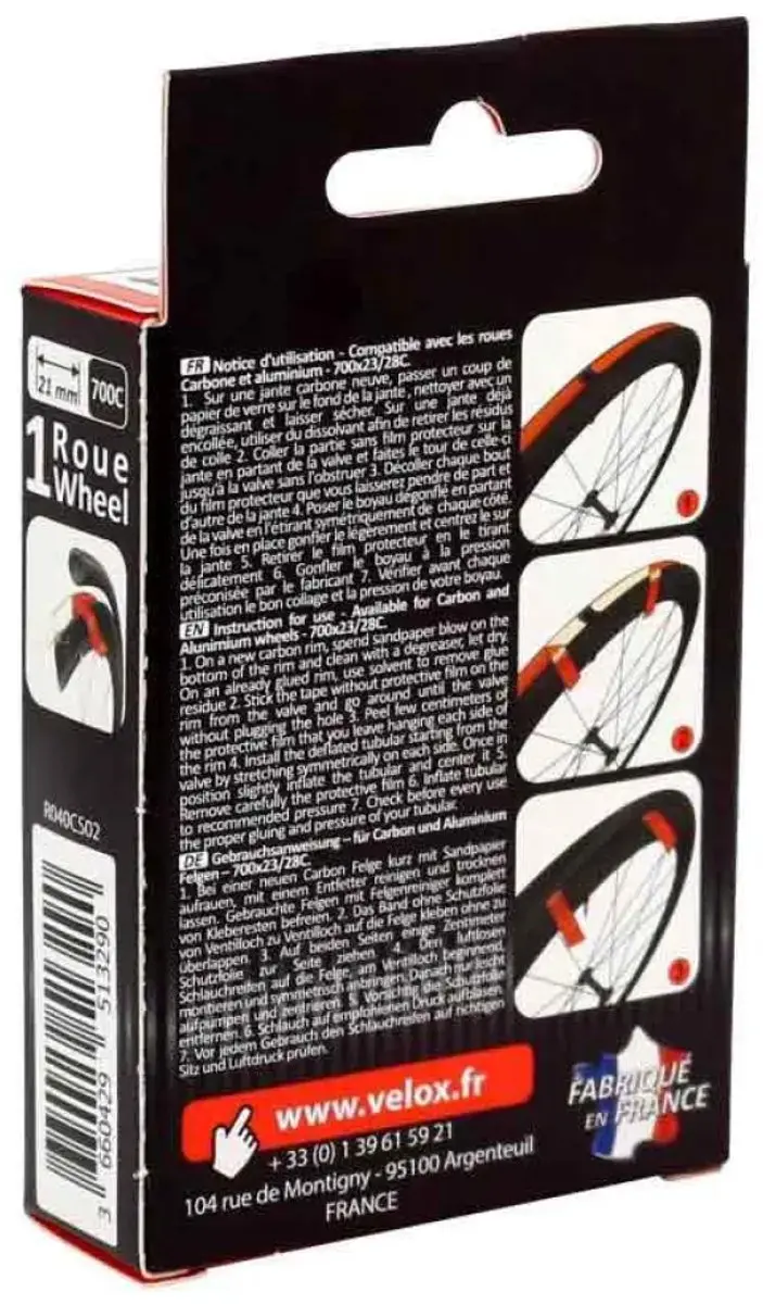 Velox Jantex Velglint 21mm - Black/Red - afbeelding 3 van 6