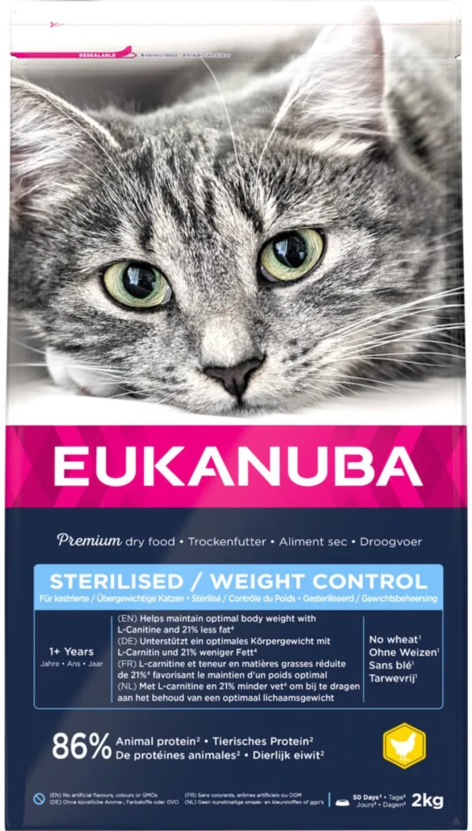 Eukanuba Kattenvoer Adult Sterilised Weight Control 2kg
