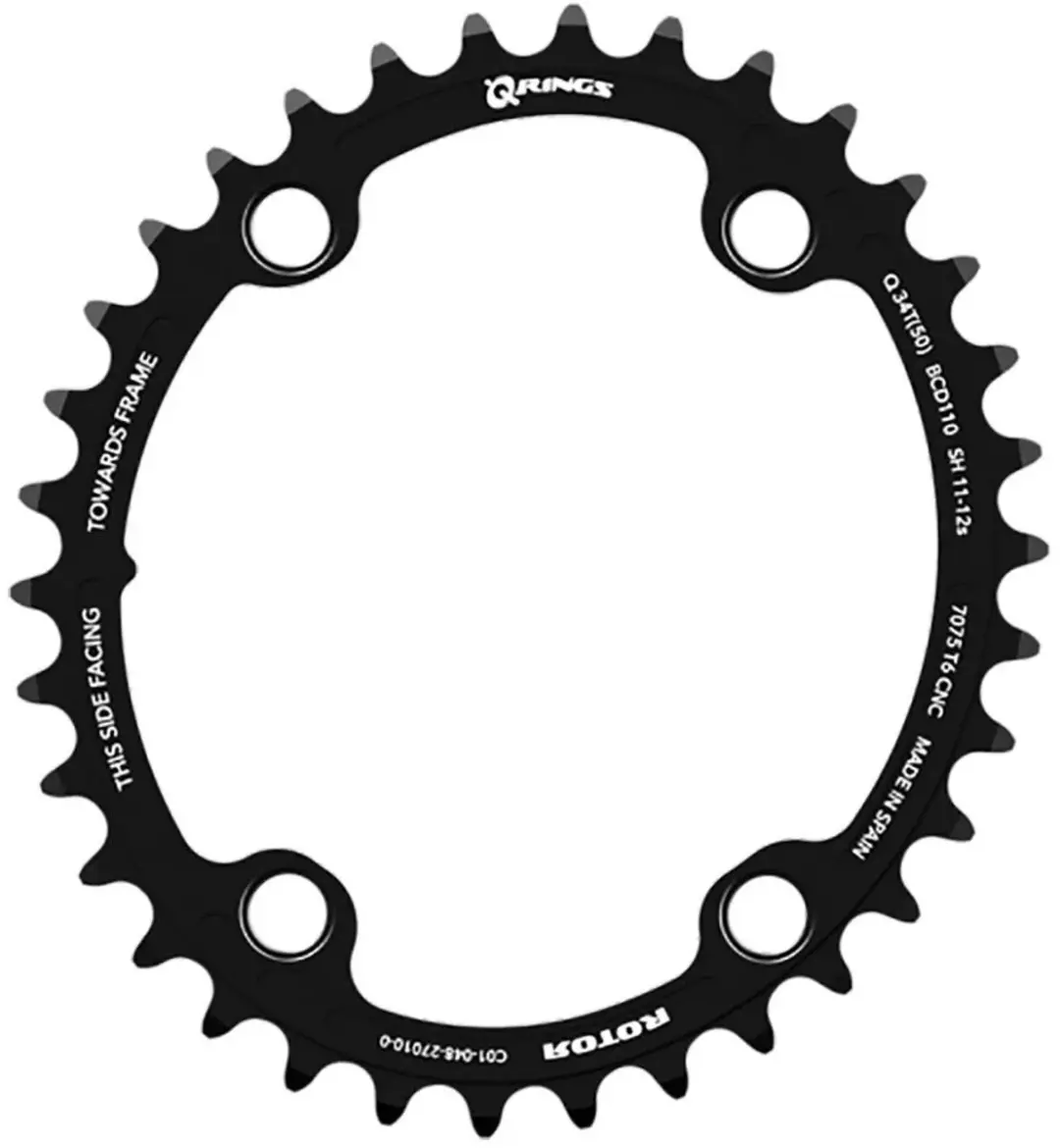 Rotor Q-rings 4b 110 BCD kettingblad 39T - Zilver - afbeelding 2 van 2