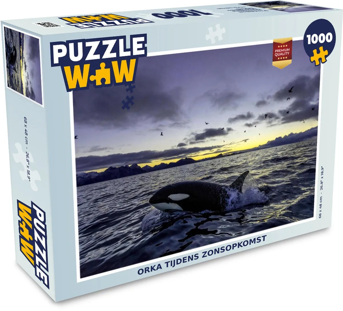PuzzleWow Orka tijdens zonsopkomst Legpuzzel 1000 Stuks