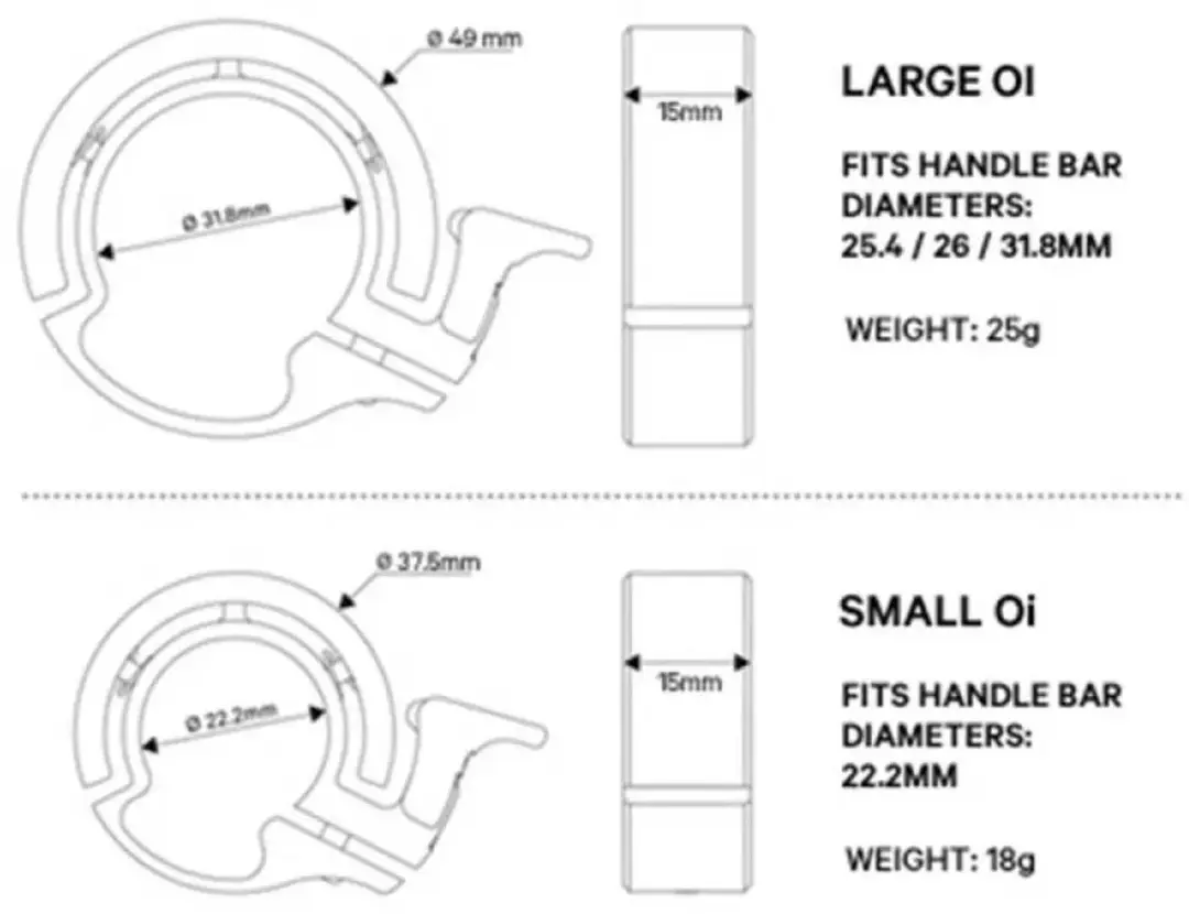 Knog Oi Classic Small Fietsbel 22.2mm - Brons - afbeelding 2 van 6