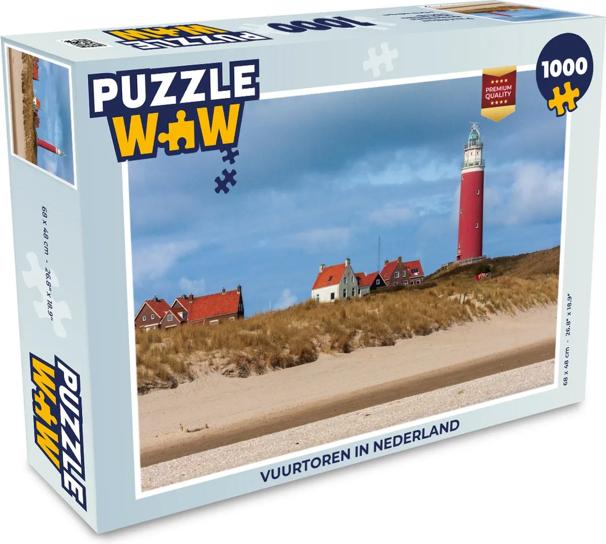 PuzzleWow Vuurtoren in Nederland Legpuzzel 1000 Stuks