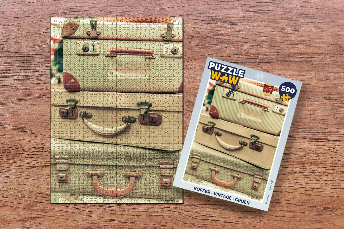 PuzzleWow Vintage Legpuzzel 500 Stuks - Groen - MPN 6017550635679