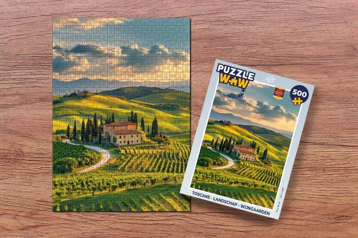 PuzzleWow Toscane Landschap Legpuzzel 500 Stuks