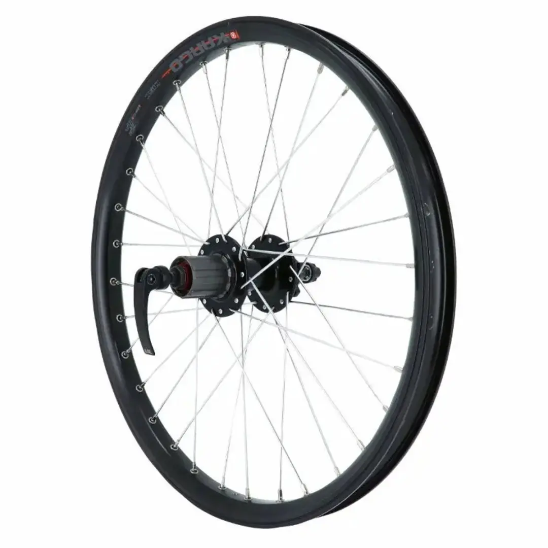 Achterwiel aluminium schijf dubbelwandige naaf 6 gaten cassette 10-9-8v Velox Ka