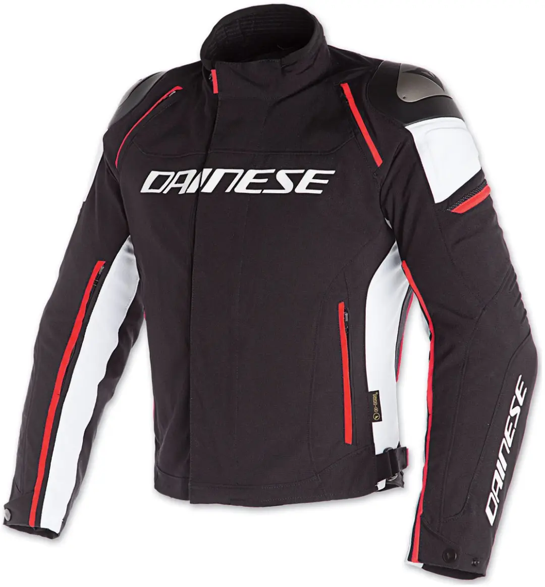 Dainese Racing 3 D-Dry Jas Zwart Wit Fluo Rood