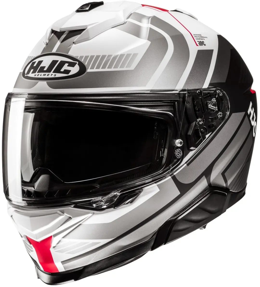 HJC i71 Viz Grijs Wit Rood Integraalhelm