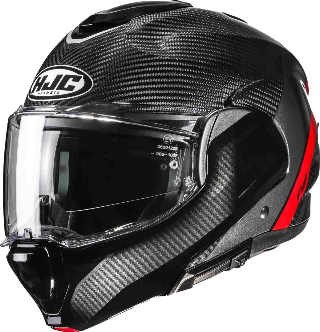 HJC F100 Carbon Stan Systeemhelm - Zwart/Geel - afbeelding 5 van 6