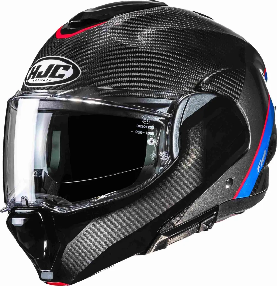 HJC F100 Carbon Stan Systeemhelm - Zwart/Geel - afbeelding 2 van 6