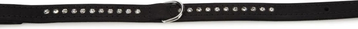 Beeztees Buffalo Halsband - Leer Zwart 17-21cm