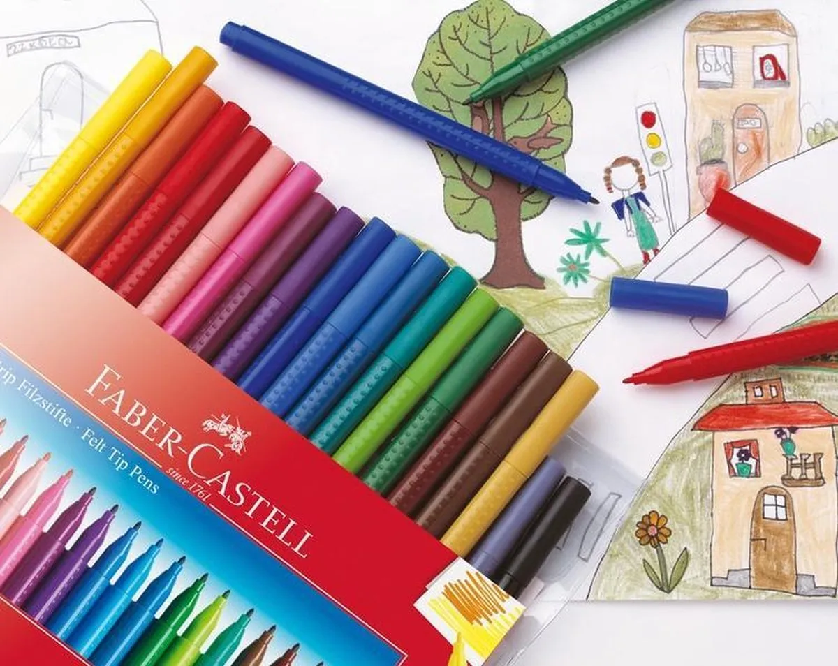 Faber-Castell Grip Colour Viltstiften - 20 Stuks