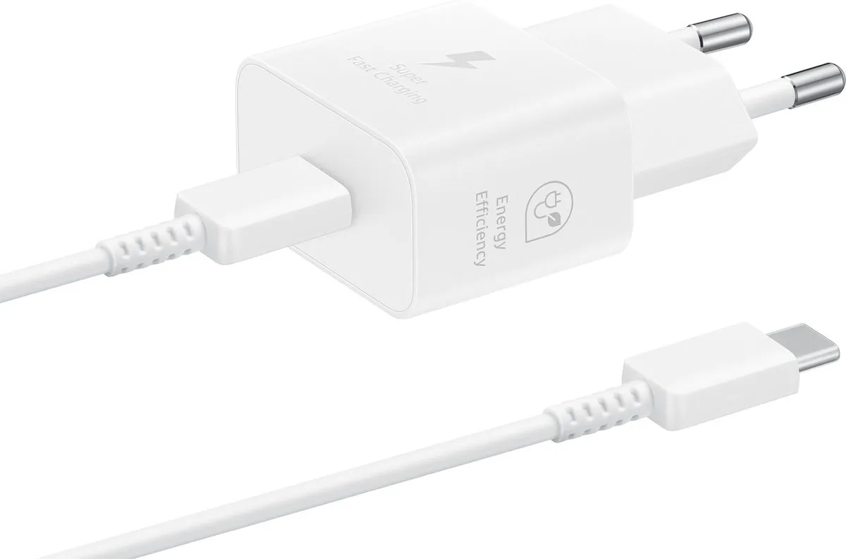 Samsung EP-T2510XWEGEU Adapter 25W - USB-C Kabel 1m - Wit