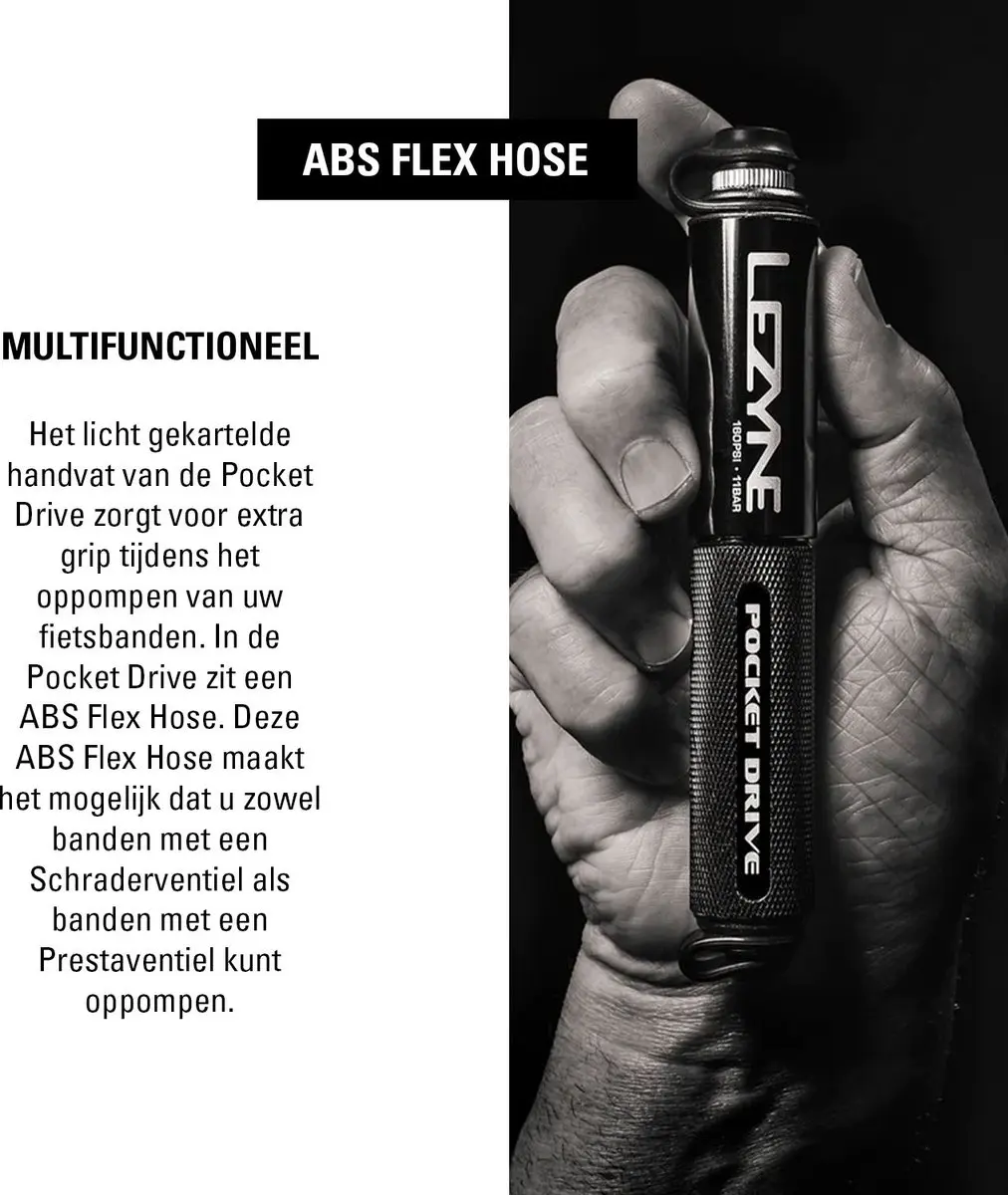 Lezyne Pocket Drive Loaded Fietspomp - afbeelding 5 van 6