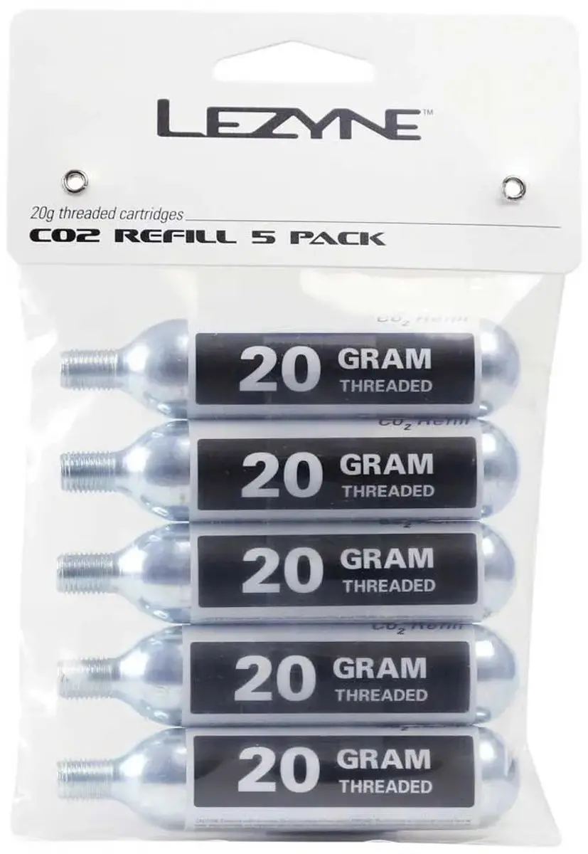 Lezyne CO2 Vervangingspatronen 20g - 5 Stuks - afbeelding 4 van 4