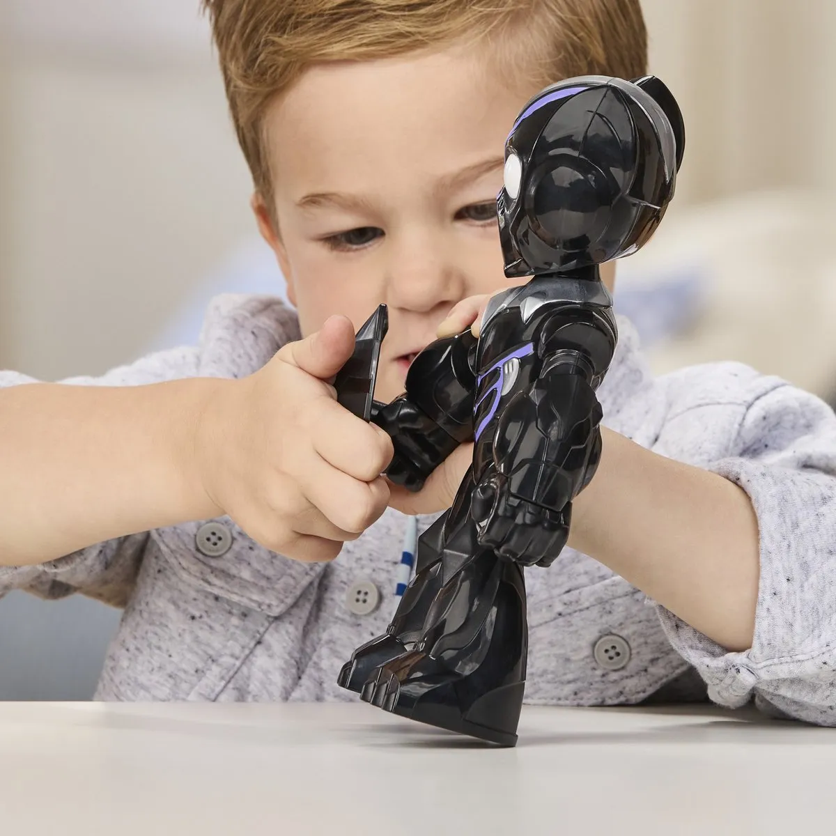 Marvel Iron Man & Black Panther Actiefiguur 23cm - Zwart - afbeelding 6 van 6