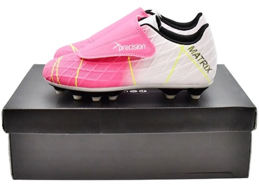 Precision Matrix FG Kindervoetbalschoenen - Fuchsia/Wit/Lime/Paars - afbeelding 2 van 4